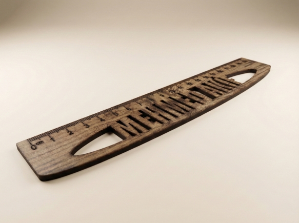 Kişiye Özel İsimli Ahşap Cetvel - 20 cm Öğrenci ve Okul Hediyesi - Lazer Kesim