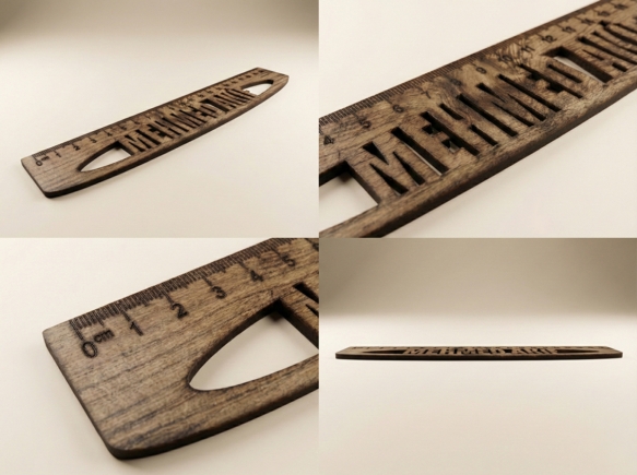 Kişiye Özel İsimli Ahşap Cetvel - 20 cm Öğrenci ve Okul Hediyesi - Lazer Kesim