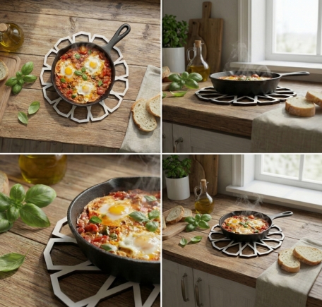 Tahtagurusu Lazer Kesim Geometrik Desenli Nihale - İsme Özel Mutfak Tasarımı